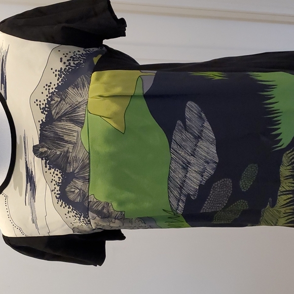 Jenny Han Silk Watercolour Japanese Print Style Dress - Picture 4 of 9